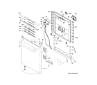 GE CDT706P2M5S1 escutcheon & door assembly diagram