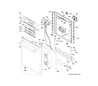 GE CDT865SSJ2SS escutcheon & door assembly diagram