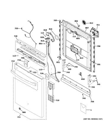 Escutcheon & door assembly