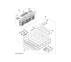 GE CDT805M5N0S5 lower rack assembly diagram