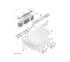 GE DDT700SGN3WW lower rack assembly diagram