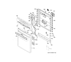 GE GDP665SYN3FS escutcheon & door assembly diagram