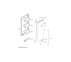 GE GFE24JGKTFWW fresh food door - rh diagram