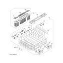 GE DDT700SSN8SS lower rack assembly diagram