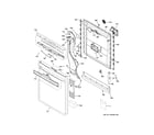 GE PDP715SYN8FS escutcheon & door assembly diagram