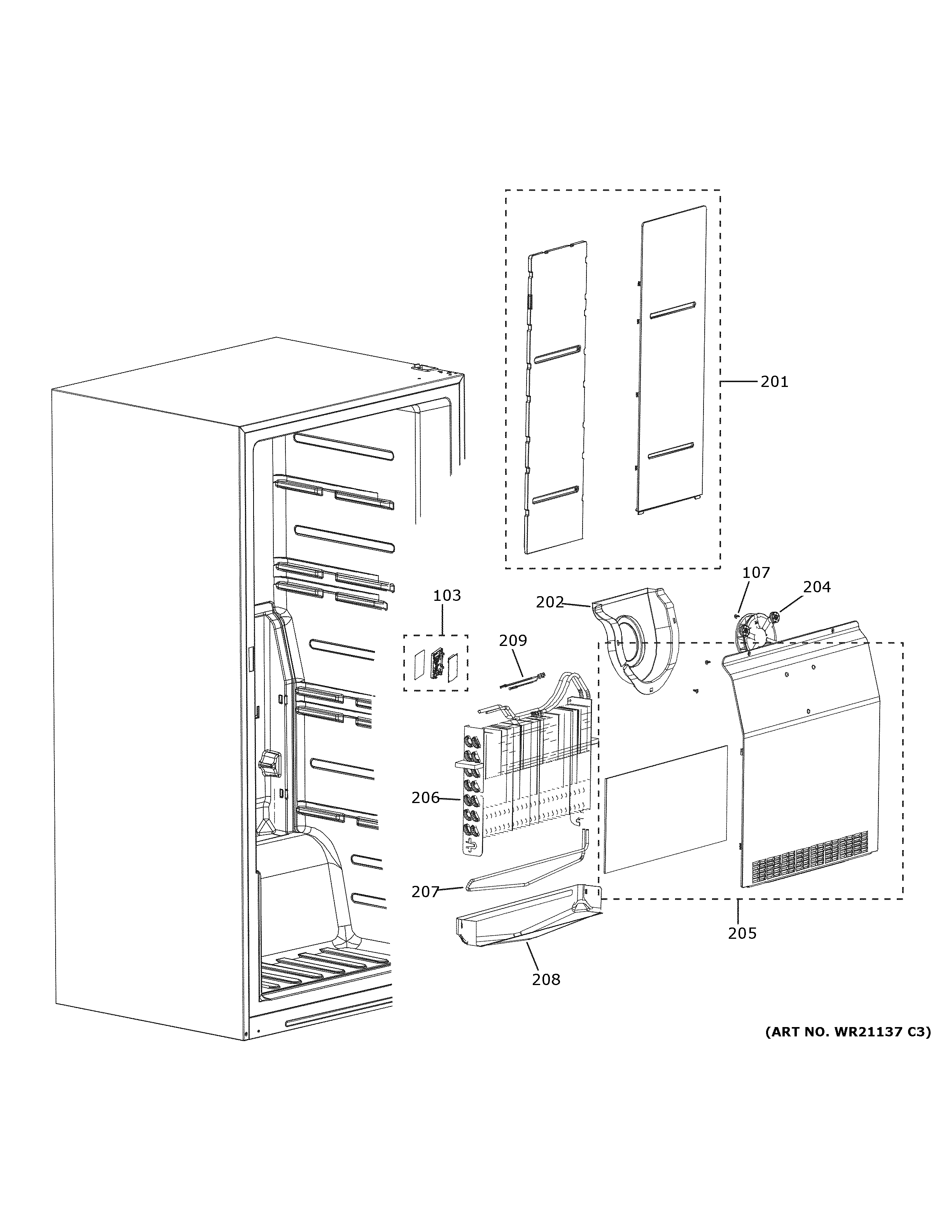 Freezer section