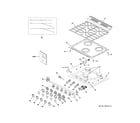 GE PLD621RT1SS control panel & cooktop diagram