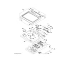 GE PTW705BST0WS top panel & lid diagram