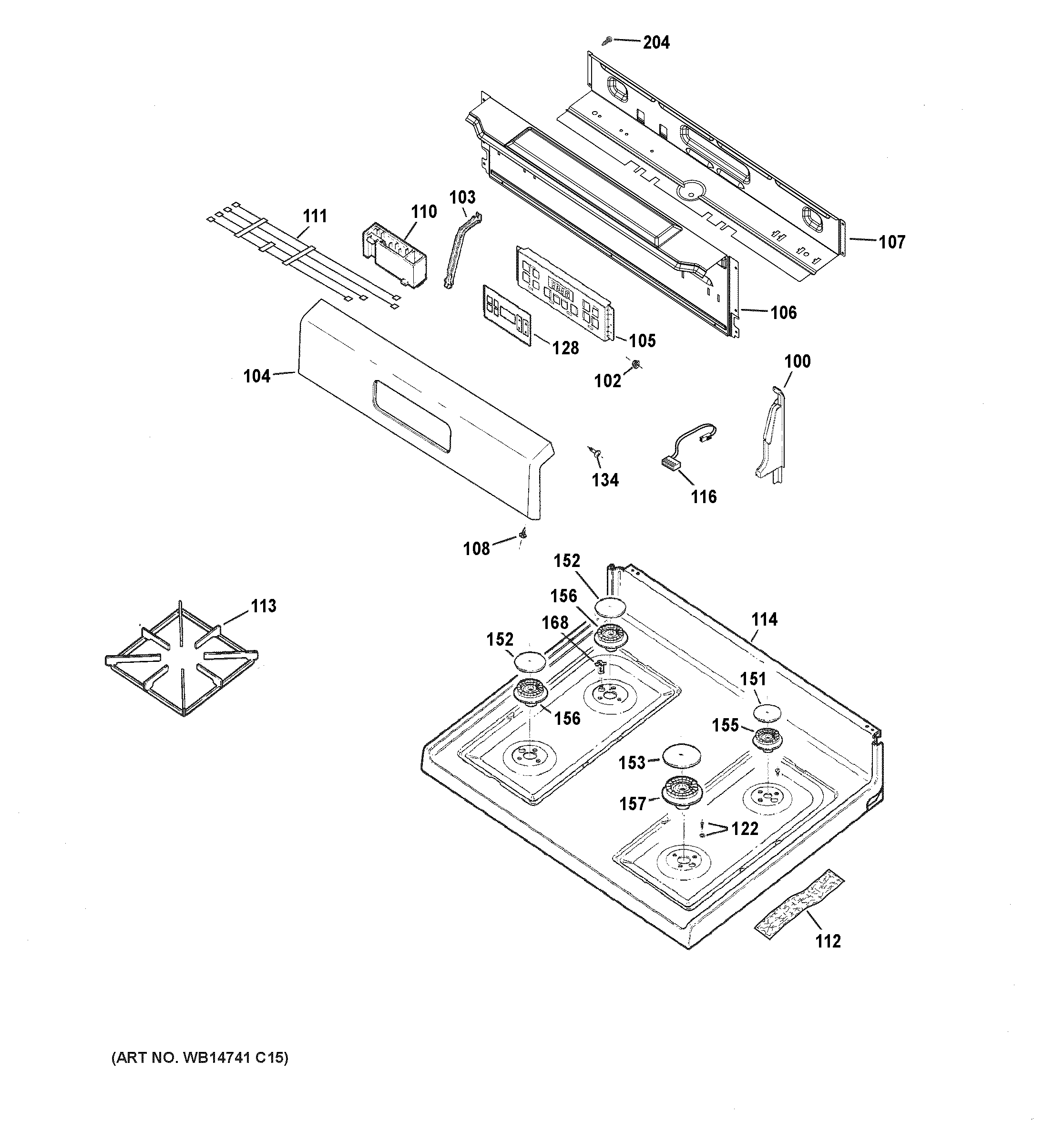 CONTROL PANEL & COOKTOP