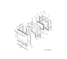 GE JB645DK9BB door diagram