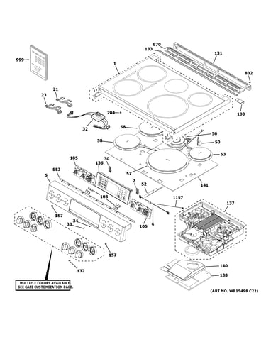 Control panel & cooktop