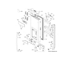 GE GFD28GMLJES dispenser door diagram