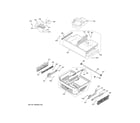 GE ZWE23ESNESS freezer shelves diagram