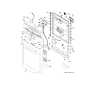 GE PDT715SYN8FS escutcheon & door assembly diagram