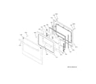 GE PKD7000SN4SS upper door diagram