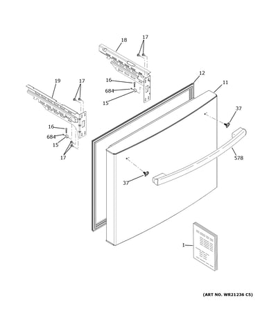 Freezer door