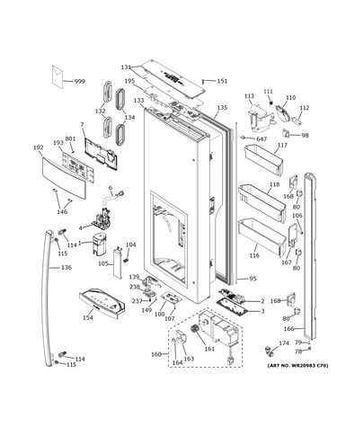 Dispenser door