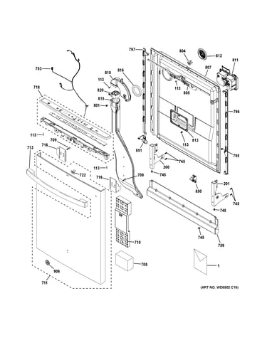 Escutcheon & door assembly