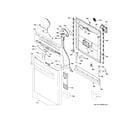 GE PDT755SYR8FS escutcheon & door assembly diagram