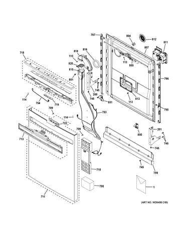 Escutcheon & door assembly