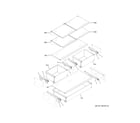 GE ZIPS360NNDSS fresh food shelves diagram