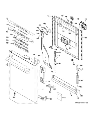 Escutcheon & door assembly
