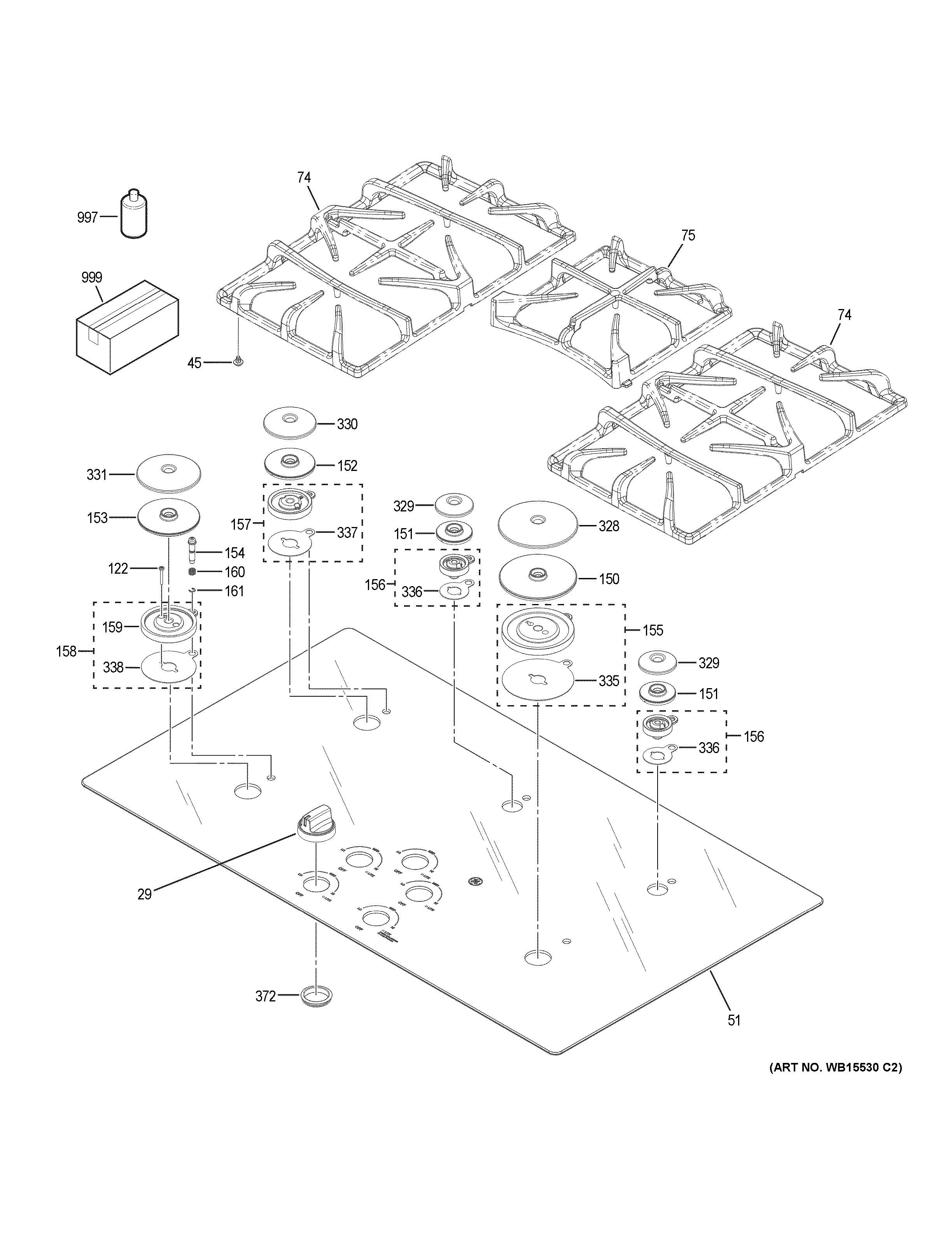 Control panel & cooktop