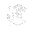 GE JGP5530SL1SS control panel & cooktop diagram