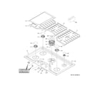 GE CGP95303M1S2 control panel & cooktop diagram