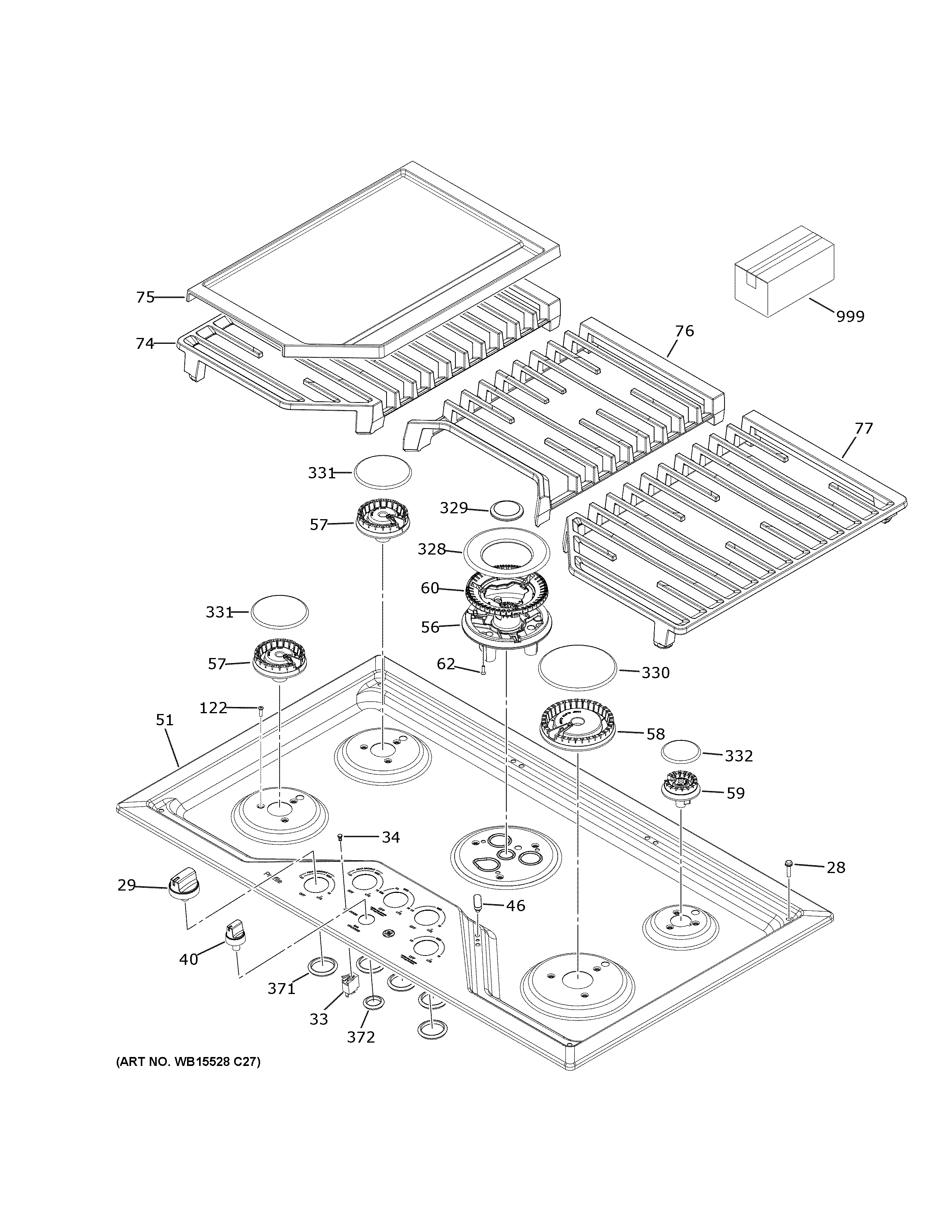 Control panel & cooktop