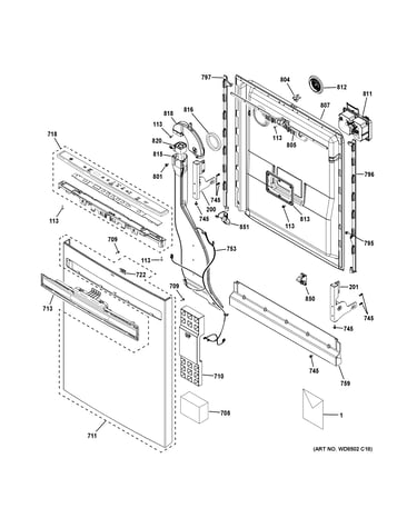 Escutcheon & door assembly