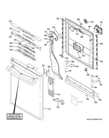 Escutcheon & door assembly