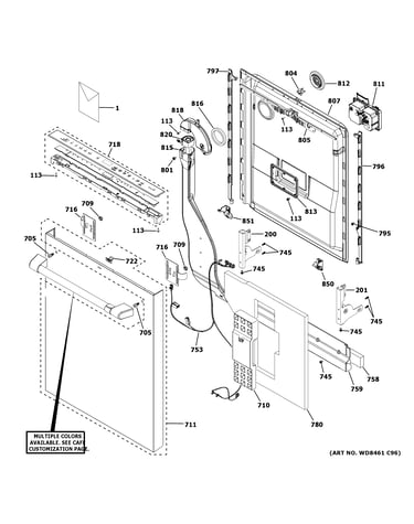 Escutcheon & door assembly