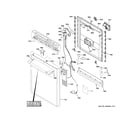 GE CDT845P3N1D1 escutcheon & door assembly diagram