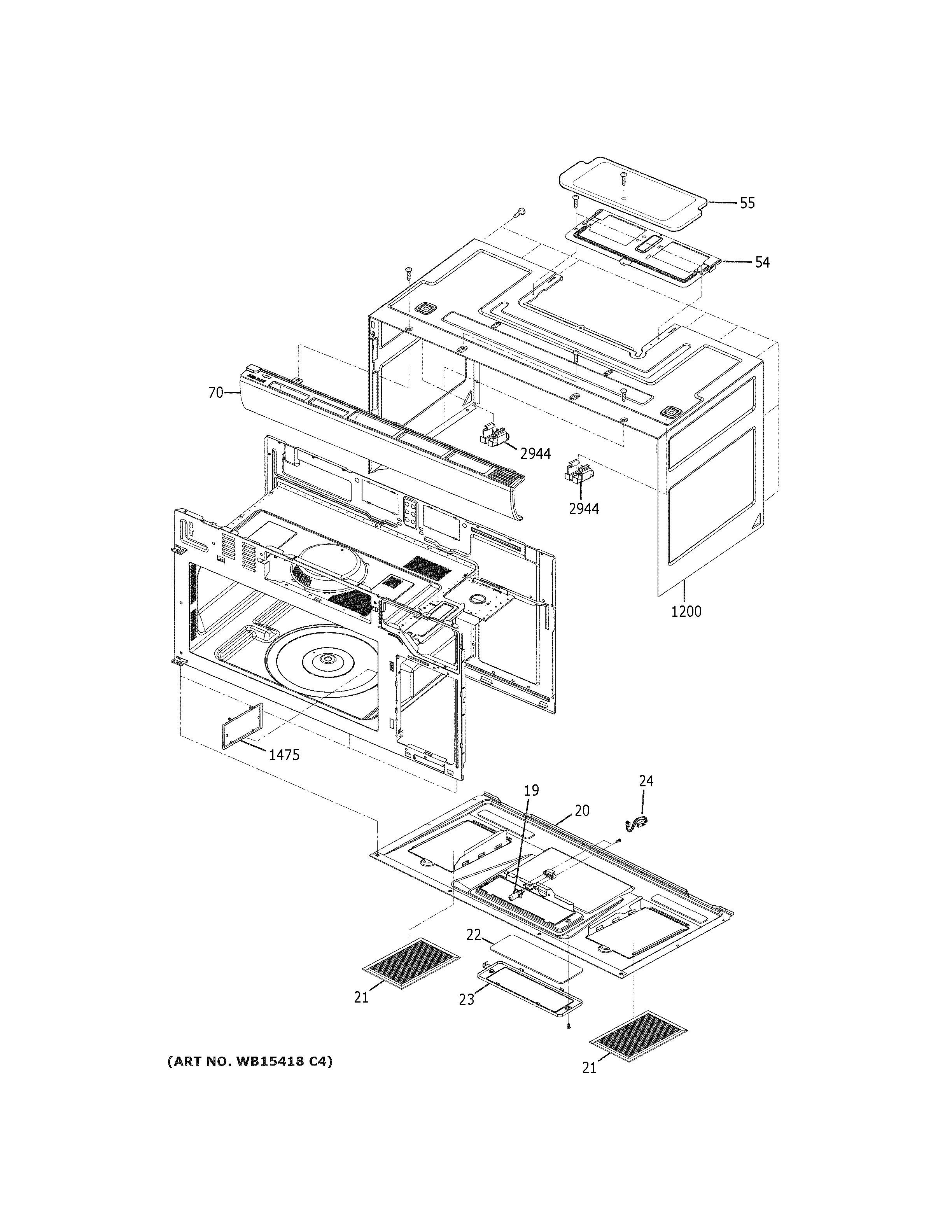 Oven cavity parts