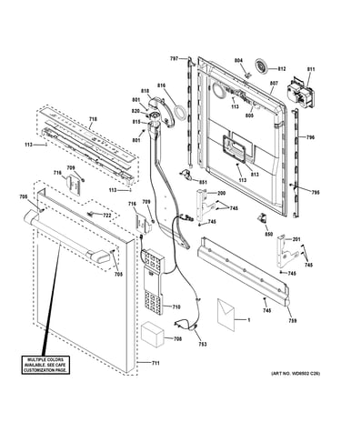 Escutcheon & door assembly
