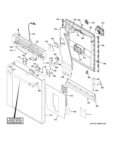 Escutcheon & door assembly