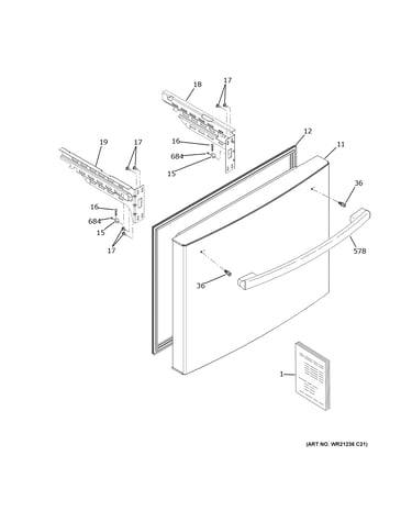 Freezer door