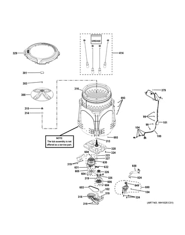 Tub & motor