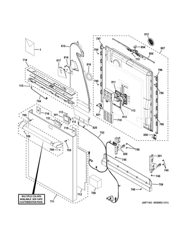 Escutcheon & door assembly