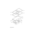 GE GNE27EYMNFFS fresh food shelves diagram