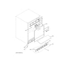 GE ZIDI240HCII cabinet & shelves diagram