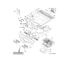 GE CHS90XP2M3S1 control panel & cooktop diagram