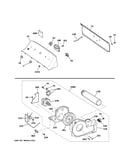 Backsplash, blower & motor assembly