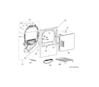 Hotpoint HTX24EASK0WW front panel & door diagram