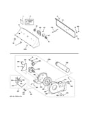 Backsplash, blower & motor assembly
