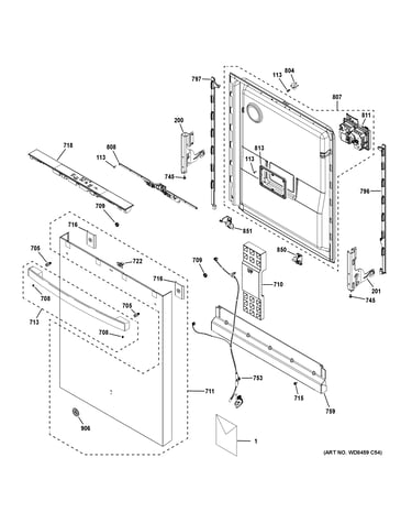 Escutcheon & door assembly