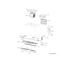 GE ZVW1360SP1SS range hood diagram