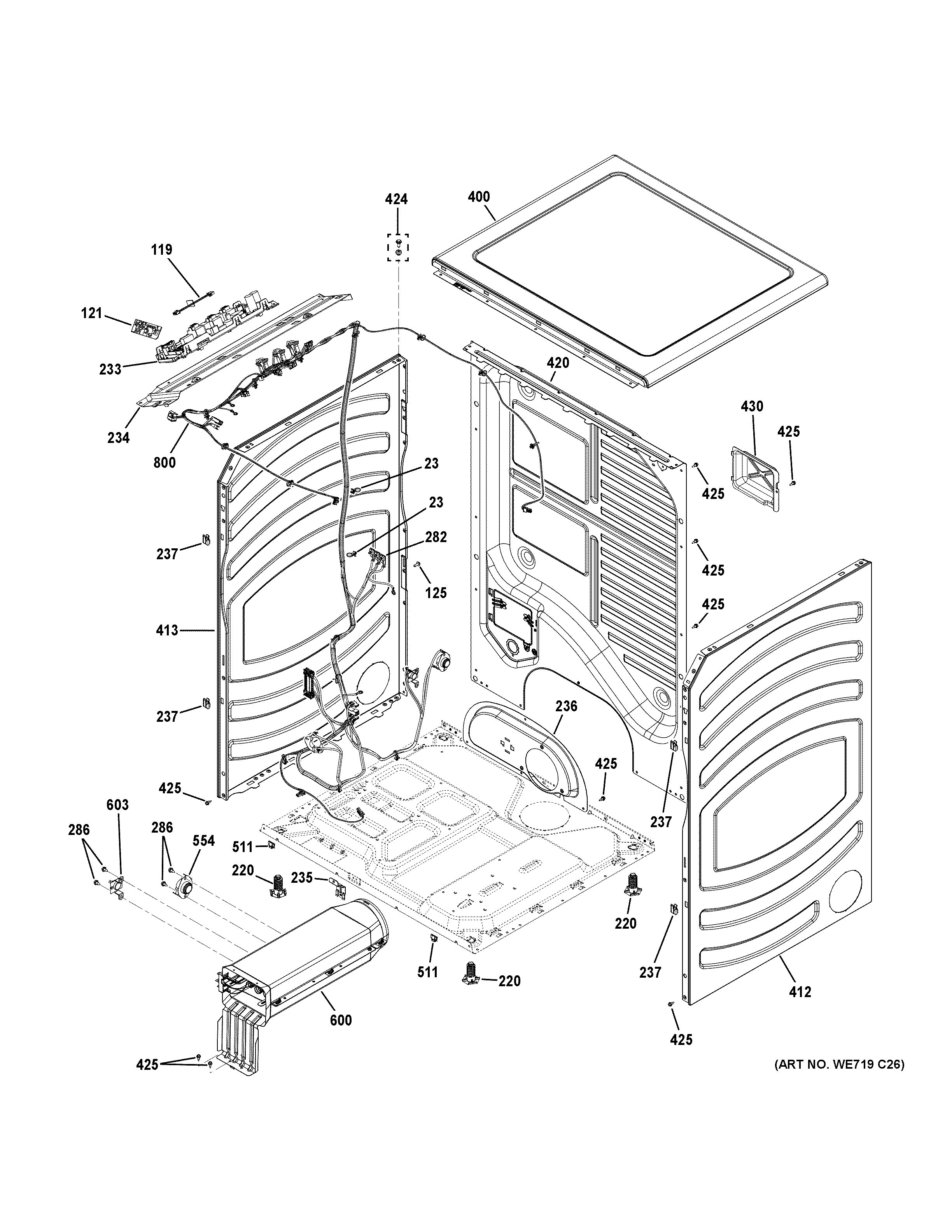 Cabinet & top panel