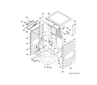 GE GFD85GSPN1DG cabinet & top panel diagram